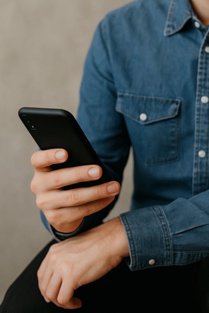 Pessoa segurando um smartphone, representando os erros comuns no evangelismo no Instagram