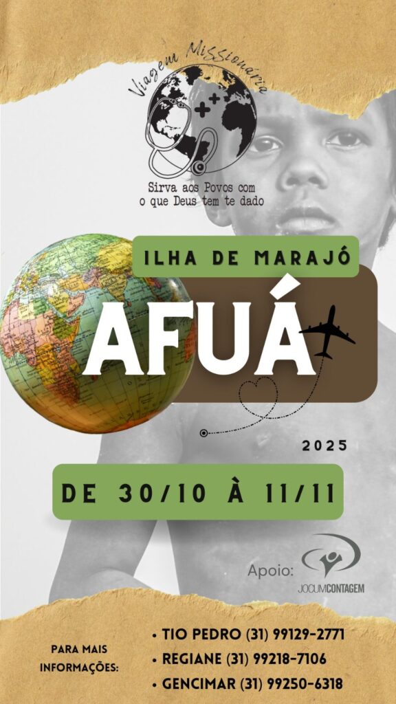 VIAGEM MISSIONÁRIA PARA O AFUÁ VENHA PARTICIPAR CONOSCO.
