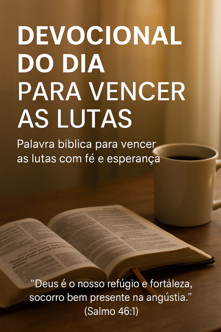 Devocional do dia para vencer as lutas com fé