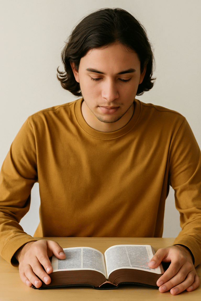Estudo bíblico para jovens reunidos em comunhão